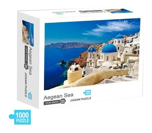 Rompecabezas de 1000 Piezas 70x50cm Mar egeo Santorini Aegean Sea