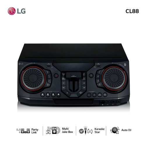 Mini System Lg Xboom Cl88 Preto Y Vermelho Com Bluetooth 290 Preto/vermelho 2900 W