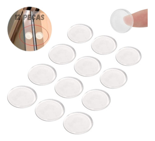 Protetor Antimpacto Silicone Adesivo Multiuso Gota 36pç 19mm