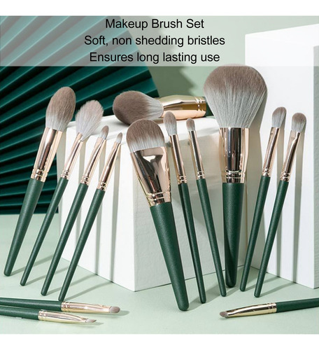 Set De 14 Brochas De Maquillaje Para Sombras De Ojos Y Color