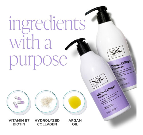 Conjunto De Shampoo E Condicionador De Biotina E Colágeno He