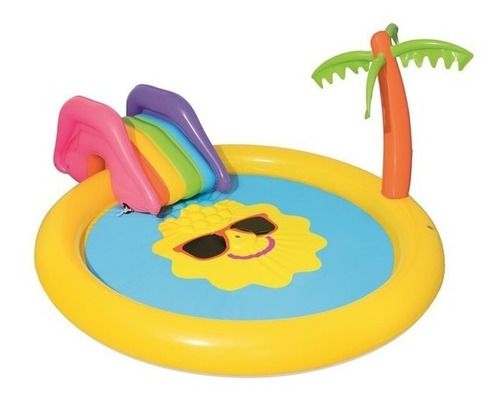 Pileta Playcenter Inflable Isla Del Sol 237x201 Cm Bestway