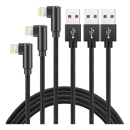 Paquete De 3 Cables Lightning De 6 Pies, Cable De Carga Ligh