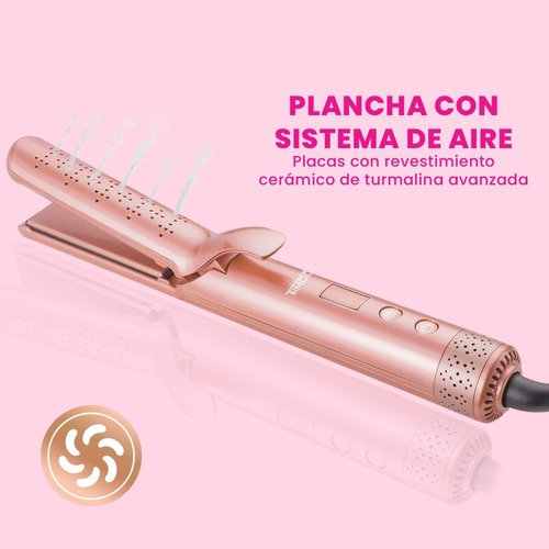 Plancha De Cabello Sistema Antifrizz Planchas Cabello Timco Color Rosa