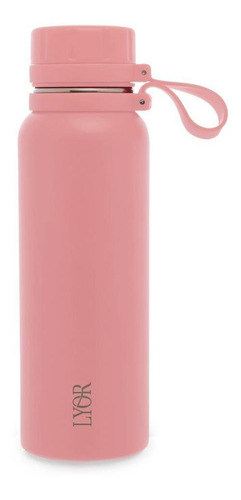 Garrafa Térmica Lyor De Aço Inox Explorer Rosa