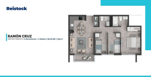 Imagen 4 de 7 de Departamentos Nuevos, 3 dormitorios, 2 baños, Macul