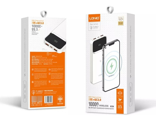 Power Bank Ldnio Con Carga Inalámbrica 15w Pq11