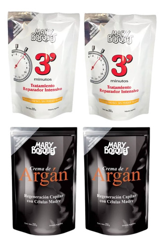 Mary Bosques 3 Minutos + Crema De Argan Doypack 250ml X2
