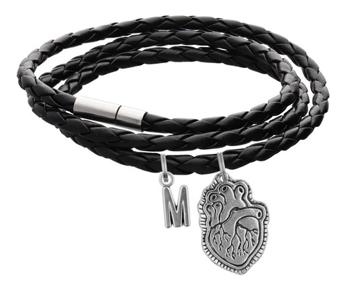 Pulsera Corazón Brazalete Dije Médico Anatomía Letra Inicial Diámetro 6 Cm Largo 60 Cm