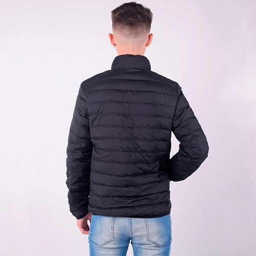 Campera Uniqlo Original Hombre Negro Sin Capucha