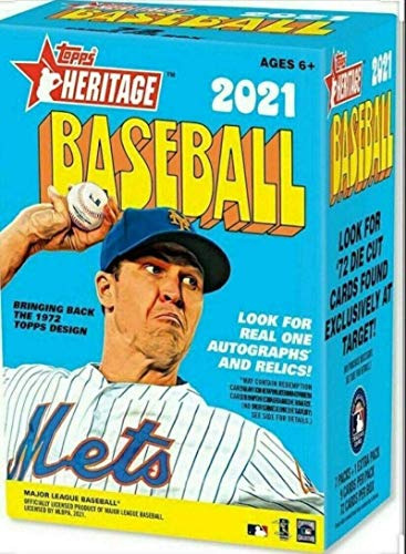 Topps 2021 Heritage Baseball Blaster Box 8 Paquetes Por Caja
