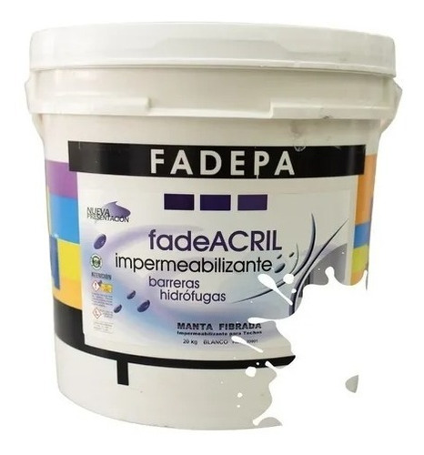 Impermeabilizante Para Techos 4 Kg Colores Fadepa