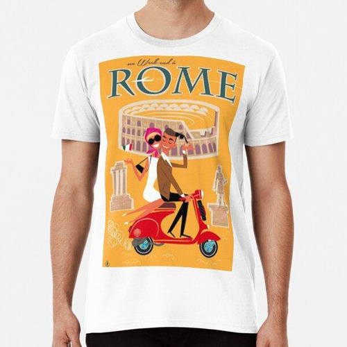 Remera Viaje De Vacaciones A Roma Algodon Premium