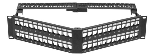 Linkmade Metal 48-keystone Angular Patchpanel 2u Vacio Unloa