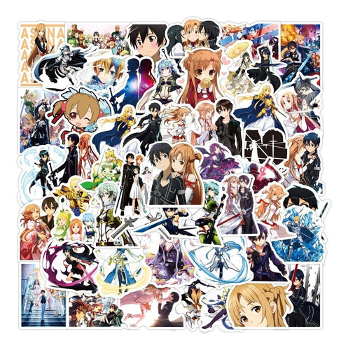 Sword Art Online 50 Calcomanias Stickers Contra Agua Anime