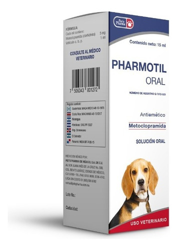 Pharmotil Oral 15ml Antiemético Perros/gatos Pet´spharma