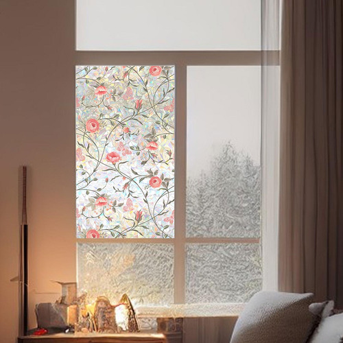Calcomanía De Vidrio Disvalor Ventana De Flores Estilo B