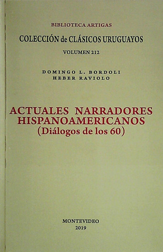 Actuales Narradores Hispanoamericanos, De Vv. Aa.. Editorial Colección Clásicos Uruguayos, Tapa Blanda, Edición 1 En Español