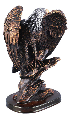 Estatua De Águila, Pintura Bronceada De Resina De Estilo Ret