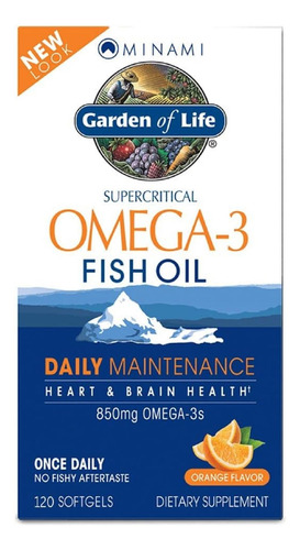 Suplemento Garden Of Life Epa/dha Omega 3 De Óleo De Peixe 1