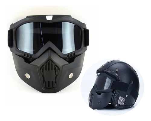 Óculos Mascara P/ Capacete Aberto Não Shark Raw Moto Esporte