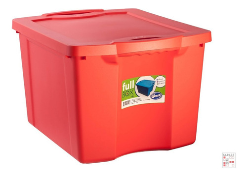 Baul Caja Organizadora Plastico 75 Lts - Garageimpo Rojo