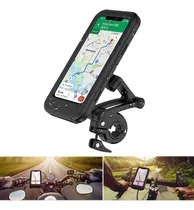 Comprar Soporte De Celular Moto Y Bicicleta - Soporte Para Celular Motocicleta Universal Impermeable Con Pantalla Táctil Ajustable Rotación 360