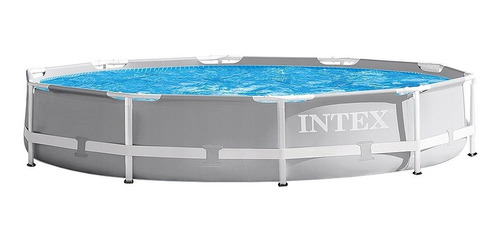 Pileta Estructural Redonda Intex 366x76cm / 6503lts Gris