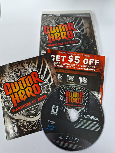 Guitar Hero Warriors Of Rock Fisico Ps3