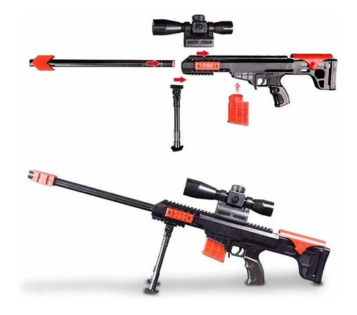 Nerf Blaster Sniper De Brinquedo 69cm (pronta Entrega)