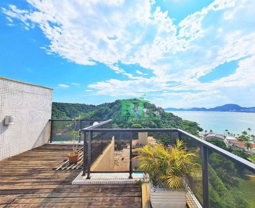 Imagem 24 de 28 de Cobertura De Alto Padrão, Beira Mar, Vista Para O Mar, 4 Quartos, 2 Vagas De Garagem, Área De Lazer, Enseada, Guarujá Sp - Co0246