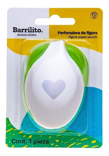 Perforadora De Figura Grande Barrilito Diseños Mix Scrapbook Color Blanco Forma De La Perforación Corazón