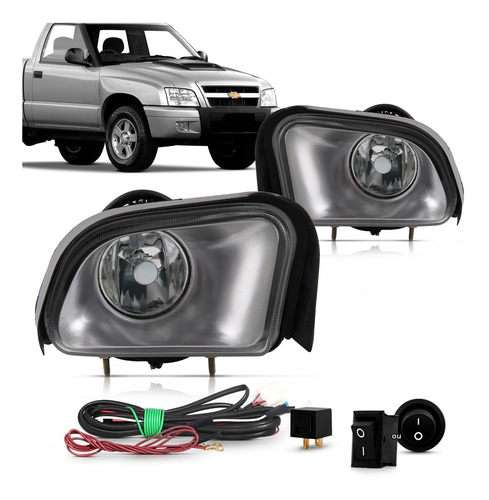 Kit Farol De Milha Auxiliar S10 Blazer 2001 2002 2003 A 2010