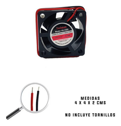 Ventilador 12v 4x4x2 Cms / Eleco