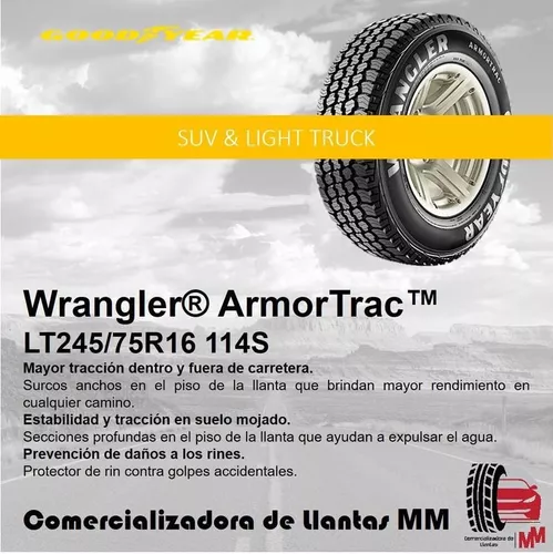 2 Llantas Goodyear Wrangler Armortrac 245/75r16 114/111s