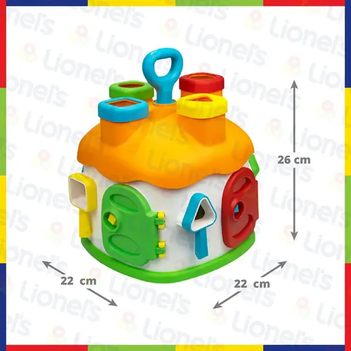 Casa educacional Xplast Lionels com portas e chaves multicoloridas