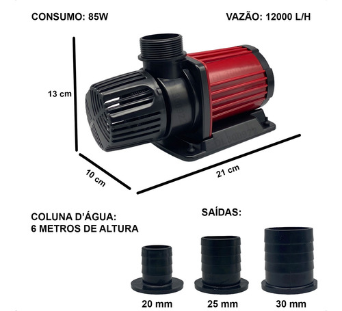 Bomba Dagua Caixa Criação Peixes Ap 12000 Litros Hora 110v