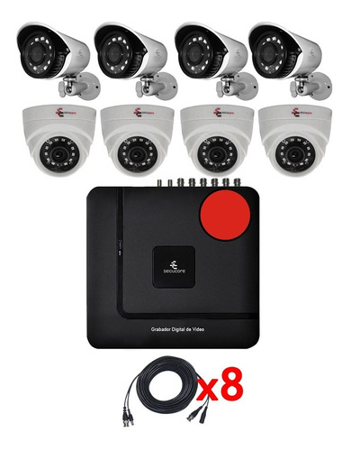 Kit Cctv Circuito Cerrado Vigilancia 8 Camaras Ahd 1080p 2mp