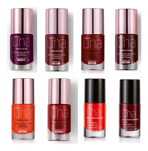 Esmalte 3d Gel Natura Una Vegano Hipoalergenico Color Tango 780