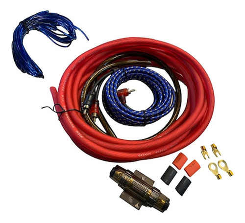 Kit De Cables  X-line 4 Gauges Para Potencias + Fusible P