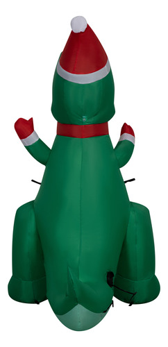Inflable Navidad Dinosaurio T-rex 1.22 Mts Con Luz *sk