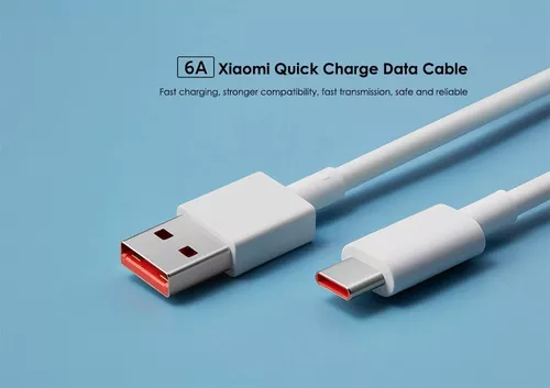 Cable Naranja Tipo C 100cm Para Carga Rápida Xiaomi