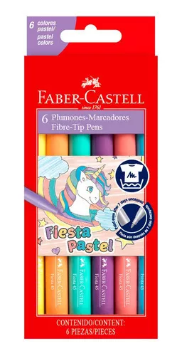 LAPICES DE COLORES FABER CASTELL SUPER SOFT X 6 NEON + 6 PASTEL - Librería  Flash