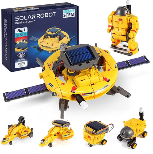 Juguete Robot Espacial Solar Steam 6 En 1 