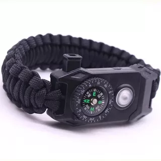 Pulsera Paracord Supervivencia Con Led Sos Brujula Pedernal