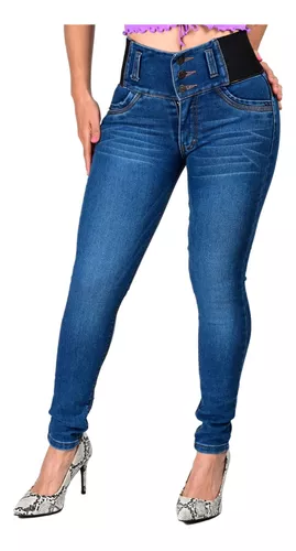 Pantalon De Mezclilla Dama Corte Colombiano Itzi Jeans 433