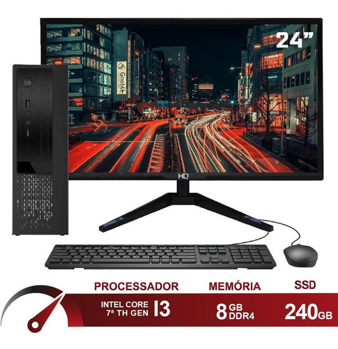 Pc Cpu Completo Intel I3 7100 8gb Ssd 240gb Skill Speedup