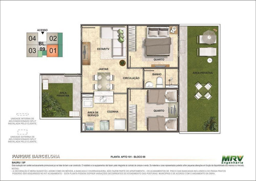 Imagem 30 de 30 de Apartamento Com 2 Dormitórios À Venda, 45 M² Por R$ 232.000 - Barcelona - Bauru/sp - Ap2131