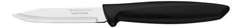 Cuchillo Legumbres Y Frutas Tramontina Athus Negro 3 PuLG