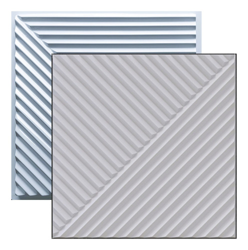 Forma Molde De Gesso 3d Cimento Abs Placa Linea 50x50